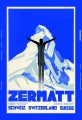 Blechschild - ZERMATT SCHWEIZ - 1420-2400 M BLAU