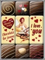 9-teil. Magnet-Set - I LOVE YOU - CHOCOLATE