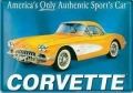 Nostalgie Blechkarte - CORVETTE GELB