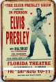 Rusty Blechschildkarte - ELVIS PRESLEY - FLORIDA 11X16CM