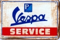 Rusty Metall Blechschild - VESPA SERVICE