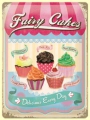 Blechschild-FAIRY CAKES-CUP CAKES