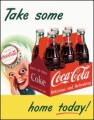 Nostalgie Blechschild - COCA COLA - COKE SPRITE BOY TAME HOME