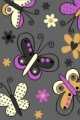 Design Velours Teppich - BUTTERFLY GRAU 140 x 200 cm