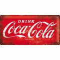 Blechschild - DRINK COCA COLA - RED LABEL