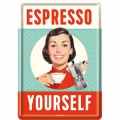 Blechschildkarte 3D - EXPRESSO YOURSELF